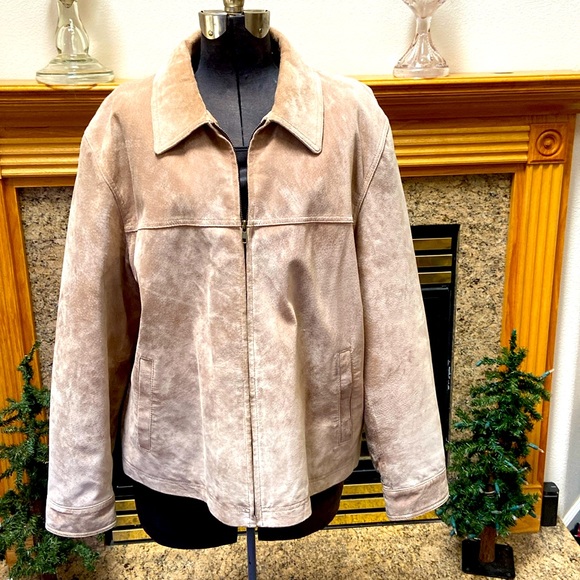 Norm Thompson Mens Tan Suede Jacket - Picture 1 of 15